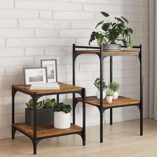 vidaXL Bokhylla Br&auml;da 4 pcs Brun 40 x 40 x 1,5 cm Konstruerat tr&auml;