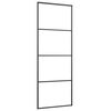 vidaXL Skjutdörr med beslagset ESG glas och aluminium 76x205 cm