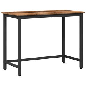 vidaXL bord Gammalt tr&auml; 80 x 50 x 76,5 cm Konstruerat tr&auml; och st&aring;l
