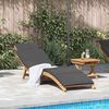 vidaXL Tr&auml;dg&aring;rd Sunlounger Brun 198 x 55 x 58,5 cm Massivt teaktr&auml;