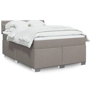 vidaXL Rams&auml;ng med madrass taupe 140x190 cm tyg