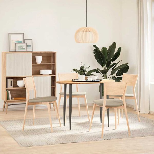 vidaXL Bordsskiva 100x50x2 cm massiv ek oval