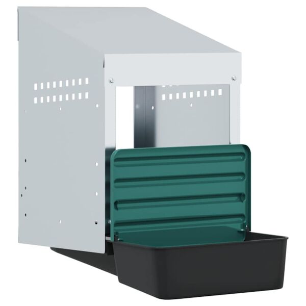 vidaXL Hönsholk med 1 fack Väggmonterad galvaniserad stål