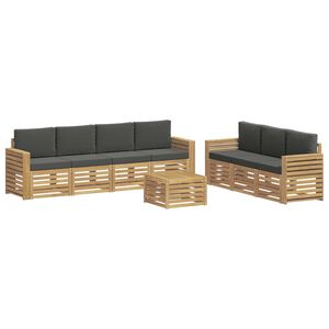 vidaXL Soffgrupper 8 st Vit och antracit Polyester