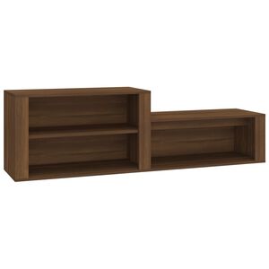 vidaXL Skost&auml;ll brun ek 150x35x45 cm konstruerat tr&auml;