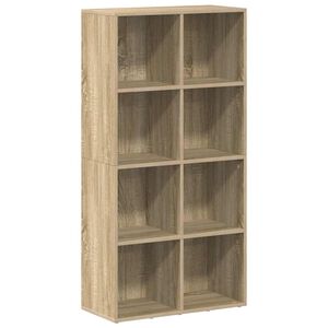 vidaXL Bokhylla/sk&auml;nk sonoma-ek 66x30x130 cm konstruerat tr&auml;