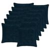 vidaXL Kudd&ouml;verdrag 12 st HOUTEN M&ouml;rkbl&aring; 45 x 45 cm Faux Kaninp&auml;ls