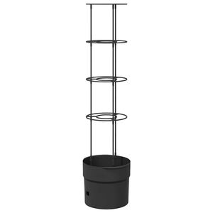 vidaXL Tomat v&auml;xtare Svart &Oslash; 32 x 127 cm PP