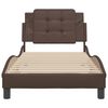 vidaXL Bed Frame without Mattress "Zadar" Brown 90x200 cm Faux Leather