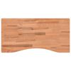 vidaXL Bordsskiva 80x(36-40)x2,5 cm massivt boktr&auml;