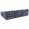 vidaXL Modul&auml;r soffa Geometriskt 4 pcs Indigo 70 x 70 x 56 cm tyg