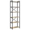 vidaXL Hyllsystem 60 x 30 x 189,5 cm Konstruerat tr&auml; Sonoma-ek