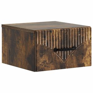 vidaXL V&auml;ggmonterat S&auml;ngbord R&ouml;kt ek 34,5 x 33 x 20 cm Konstruerat tr&auml;
