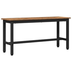 vidaXL Matb&auml;nk Gammalt tr&auml; 100 x 32,5 x 48,5 cm