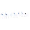 vidaXL LED Renar 7 st Vit 43 x 18 x 66 cm tyg