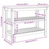 vidaXL Arbetsb&auml;nk med hylla Vaxbrun 110,5 x 50 x 80 cm Massiv furu