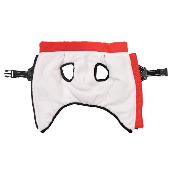 vidaXL Hundtäcke med sele vattentät reflex röd L28