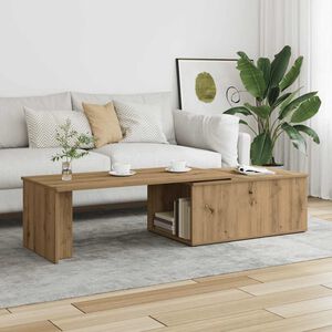 vidaXL Soffbord artisan ek 150x50x35 cm konstruerat tr&auml;