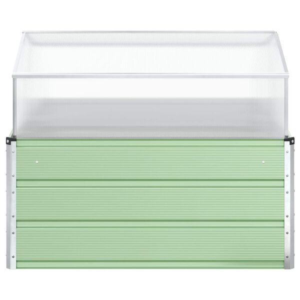 vidaXL Planteringsk&auml;rl Pastellgr&ouml;n 100 x 100 x 77 cm Galvaniserat St&aring;l