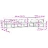 vidaXL Utomhussoffset med kudde 6 pcs Naturlig och Ljus Gr&aring;