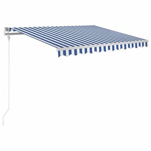 vidaXL Automatisk markis 300x250 cm bl&aring; och vit