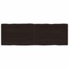 vidaXL Bordsskiva mörkbrun 180x60x(2-6) cm massivt trä levande kant