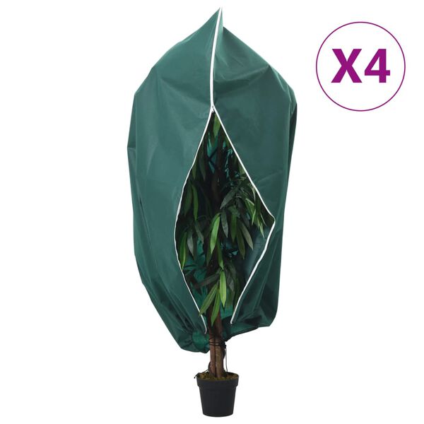 vidaXL Fiberdukar med blixtl&aring;s 4 st 70 g/m&sup2; 2,36x2 m
