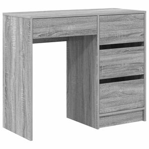 vidaXL Skrivbord Gr&aring; Sonoma Konstruerat tr&auml; 90 x 37.5 x 75 cm