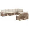 vidaXL Tr&auml;dg&aring;rdsoffset 8 st Beige konstrotting