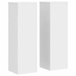 vidaXL V&auml;xtst&auml;ll 2 st vit 25x25x80 cm konstruerat tr&auml;