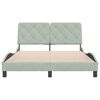 vidaXL Bed Frame without Mattress Light Grey 120x200 cm Velvet