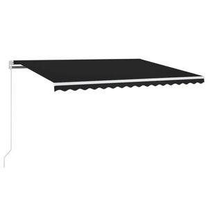 vidaXL Markis manuellt inf&auml;llbar 400x350 cm antracit