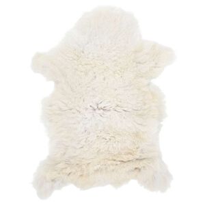 vidaXL F&aring;rskinn gr&auml;ddvit (60-70)x(90-100) cm