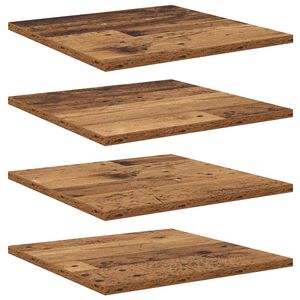 vidaXL Bokhylla Br&auml;da 4 pcs Brun 40 x 40 x 1,5 cm Konstruerat tr&auml;