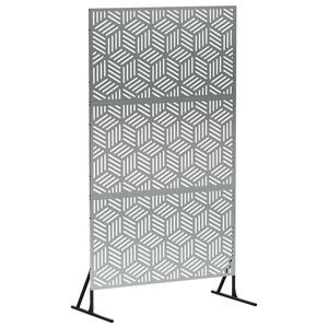 vidaXL Avsk&auml;rmningssk&auml;rm 100 x 50 x 180 cm Galvaniserat st&aring;l Silver