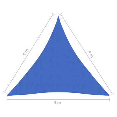 vidaXL Solsegel 160 g/m² blå 4x4x4 m HDPE