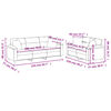 vidaXL Soffgrupp med kuddar 2 delar Ljusgrå mikrofibertyg