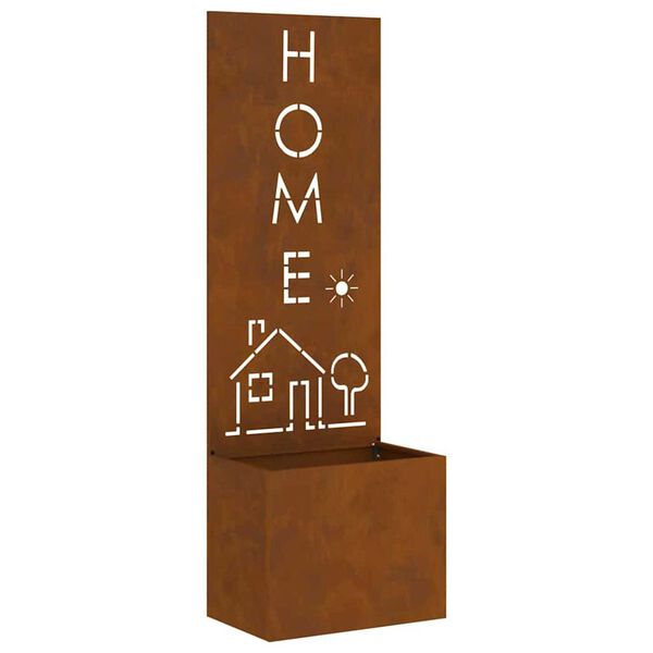 vidaXL Tr&auml;dg&aring;rds integritetssk&auml;rm Rostig 50 x 140 cm cortenst&aring;l