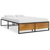 vidaXL S&auml;ngram utan madrass svart metall 120x200 cm