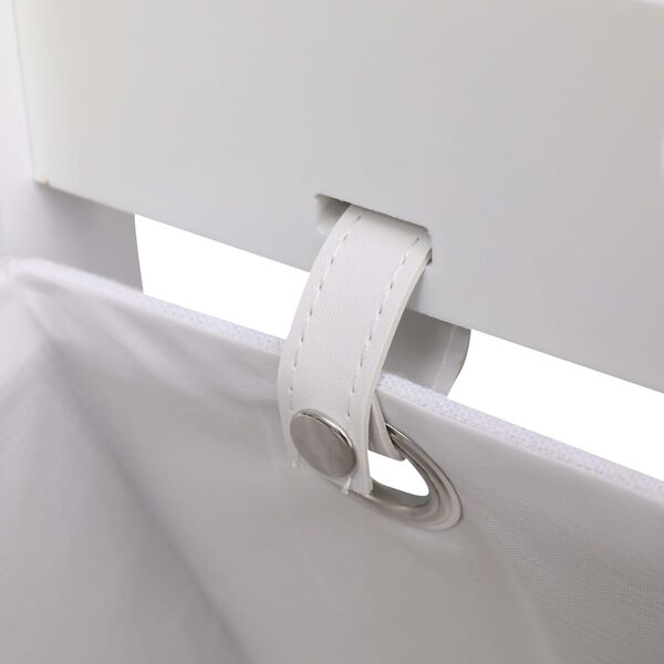 vidaXL Förvaringshylla med 4 korgar vit 35x35x125 cm trä