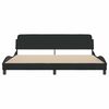 vidaXL Bed Frame "Dover" Black 200x200 cm Velvet