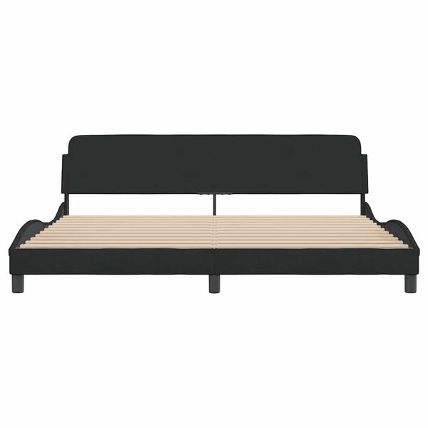 vidaXL Bed Frame "Dover" Black 200x200 cm Velvet