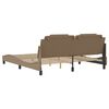 vidaXL Bed Frame "Viana" with LED without Mattress Cappuccino 180x200 cm