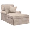 vidaXL Chaise Lounge med Kjol med kudde Beige 157 x 91 x 91 cm ARES