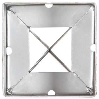 vidaXL Jordspett 2 st silver 9x9x75 cm galvaniserat stål