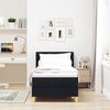 vidaXL B&auml;ddfj&auml;der med madrass Svart 200 x 80 cm Polyester