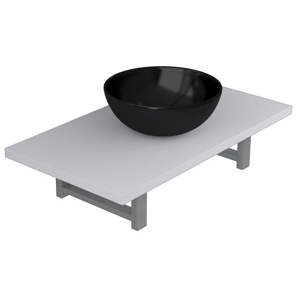 vidaXL Badrumsmöbler 2 delar keramik vit