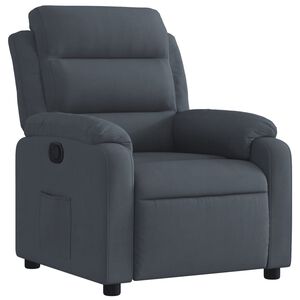 vidaXL Reclinerf&aring;t&ouml;lj m&ouml;rkgr&aring; sammet