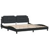vidaXL Bed Frame without Mattress "Zadar" Black 200x200 cm Faux Leather