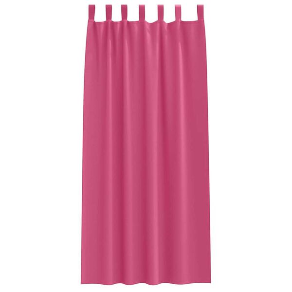 vidaXL Mörkläggningsgardiner med Ringar 2 pcs Klart Pink 245 x 140 cm